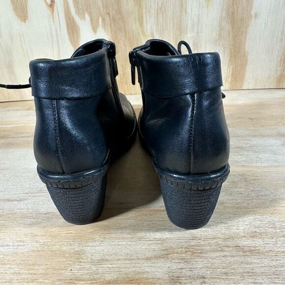 Rieker Black Leather Ankle Boots Women’s Size 6 - Picture 6 of 9